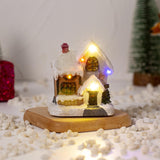 Maxbell Xmas Village House Ornaments Resin Decoration Collectible Buildings StyleA