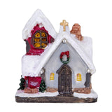 Maxbell Xmas Village House Ornaments Resin Decoration Collectible Buildings StyleB