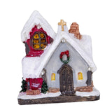 Maxbell Xmas Village House Ornaments Resin Decoration Collectible Buildings StyleB