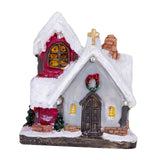 Maxbell Xmas Village House Ornaments Resin Decoration Collectible Buildings StyleB