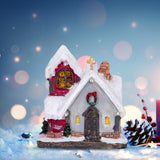 Maxbell Xmas Village House Ornaments Resin Decoration Collectible Buildings StyleB