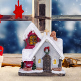 Maxbell Xmas Village House Ornaments Resin Decoration Collectible Buildings StyleB