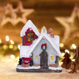 Maxbell Xmas Village House Ornaments Resin Decoration Collectible Buildings StyleB