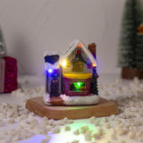 Maxbell Xmas Village House Ornaments Resin Decoration Collectible Buildings StyleC