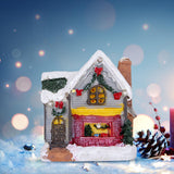 Maxbell Xmas Village House Ornaments Resin Decoration Collectible Buildings StyleC