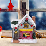 Maxbell Xmas Village House Ornaments Resin Decoration Collectible Buildings StyleC