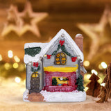 Maxbell Xmas Village House Ornaments Resin Decoration Collectible Buildings StyleC