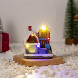 Maxbell Xmas Village House Ornaments Resin Decoration Collectible Buildings StyleD