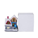 Maxbell Xmas Village House Ornaments Resin Decoration Collectible Buildings StyleD