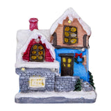 Maxbell Xmas Village House Ornaments Resin Decoration Collectible Buildings StyleD