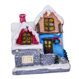 Maxbell Xmas Village House Ornaments Resin Decoration Collectible Buildings StyleD