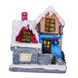 Maxbell Xmas Village House Ornaments Resin Decoration Collectible Buildings StyleD