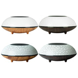 Maxbell Ultrasonic Humidifier Wood Grain Cool Mist Maker for Bedside Nursery Car White Light Wood