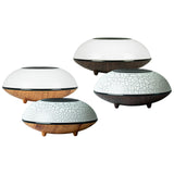 Maxbell Ultrasonic Humidifier Wood Grain Cool Mist Maker for Bedside Nursery Car White Light Wood