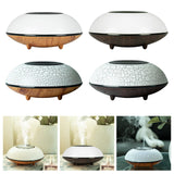 Maxbell Ultrasonic Humidifier Wood Grain Cool Mist Maker for Bedside Nursery Car White Light Wood