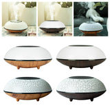 Maxbell Ultrasonic Humidifier Wood Grain Cool Mist Maker for Bedside Nursery Car White Light Wood