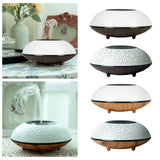 Maxbell Ultrasonic Humidifier Wood Grain Cool Mist Maker for Bedside Nursery Car White Light Wood