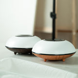 Maxbell Ultrasonic Humidifier Wood Grain Cool Mist Maker for Bedside Nursery Car White Light Wood