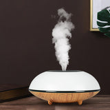 Maxbell Ultrasonic Humidifier Wood Grain Cool Mist Maker for Bedside Nursery Car White Light Wood
