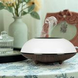 Maxbell Ultrasonic Humidifier Wood Grain Cool Mist Maker for Bedside Nursery Car White Dark Wood
