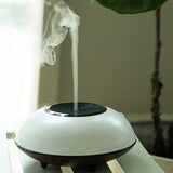 Maxbell Ultrasonic Humidifier Wood Grain Cool Mist Maker for Bedside Nursery Car White Dark Wood