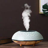 Maxbell Ultrasonic Humidifier Wood Grain Cool Mist Maker for Bedside Nursery Car Crack Light Wood
