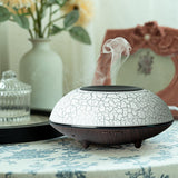 Maxbell Ultrasonic Humidifier Wood Grain Cool Mist Maker for Bedside Nursery Car Crack Dark Wood
