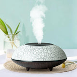 Maxbell Ultrasonic Humidifier Wood Grain Cool Mist Maker for Bedside Nursery Car Crack Dark Wood