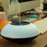 Maxbell Ultrasonic Humidifier Wood Grain Cool Mist Maker for Bedside Nursery Car Crack Dark Wood