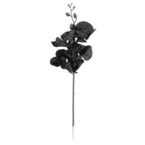 Maxbell Artificial Orchid Flowers 3 Pcs Fake Orchid Stems Decor Faux Flower for Home Black