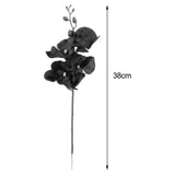 Maxbell Artificial Orchid Flowers 3 Pcs Fake Orchid Stems Decor Faux Flower for Home Black
