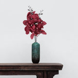 Maxbell Artificial Orchid Flowers 3 Pcs Fake Orchid Stems Decor Faux Flower for Home Red