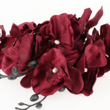 Maxbell Artificial Orchid Flowers 3 Pcs Fake Orchid Stems Decor Faux Flower for Home Red