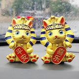 Maxbell Cute Lucky Cat Statue Neko Craft Collectible for Store Office Decoration styleA