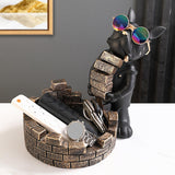 Maxbell Statue Storage Tray Home Decor Sculpture Ornaments for Table Jewelry Office Black