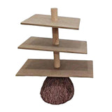 Maxbell Broom Shaped Snack Holder Stand Display Tower Halloween Ornament for Home Use