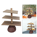 Maxbell Broom Shaped Snack Holder Stand Display Tower Halloween Ornament for Home Use