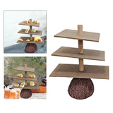 Maxbell Broom Shaped Snack Holder Stand Display Tower Halloween Ornament for Home Use