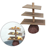 Maxbell Broom Shaped Snack Holder Stand Display Tower Halloween Ornament for Home Use