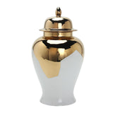 Maxbell Porcelain Flower Vase Storage Temple Jar Home with Lid Ceramic Ginger Jar