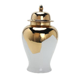 Maxbell Porcelain Flower Vase Storage Temple Jar Home with Lid Ceramic Ginger Jar