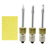 Maxbell 3Pcs Replacement Soldering Iron Tips E10 USB Soldering Head Repair Tools