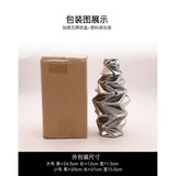 Maxbell Ceramic Vase Decorative Vases Dried Flower Container for Dining Room Decor S Silver