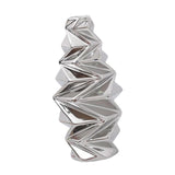 Maxbell Ceramic Vase Decorative Vases Dried Flower Container for Dining Room Decor S Silver