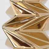 Maxbell Ceramic Vase Decorative Vases Dried Flower Container for Dining Room Decor L Golden