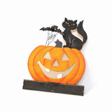 Maxbell Wooden Halloween Pumpkin Decor Ornaments for Halloween Indoor Backyard