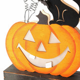 Maxbell Wooden Halloween Pumpkin Decor Ornaments for Halloween Indoor Backyard