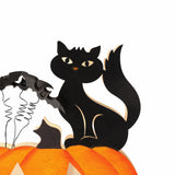 Maxbell Wooden Halloween Pumpkin Decor Ornaments for Halloween Indoor Backyard