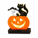 Maxbell Wooden Halloween Pumpkin Decor Ornaments for Halloween Indoor Backyard