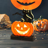 Maxbell Wooden Halloween Pumpkin Decor Ornaments for Halloween Indoor Backyard